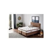 Niron Yatak Latte 140x190 cm Çift Kişilik Baza Başlık Seti