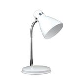 Nisa Luce Modern Krom Spiralli Beyaz Masa Lambası