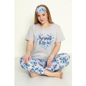 Nisanca 100 Pamuk Büyük Beden Kısa Kol Kadın Pijama Takımı