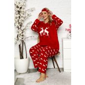Nisanca Büyük Beden Kadın Polar Peluş Pijama Takımı