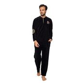 Nisanca Kışlık Erkek Polar Pijama Takımı Siyah M