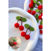 Nisankids Kirazlı Saçsız Bebek Tokası Kirazlı Bebek Çıtçıtı 1 Çift