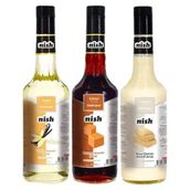 Nish 3x700 ml Vanilya Karamel Beyaz Çikolata Aromalı Şurup