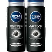 Nivea Men Active Clean 2x500 ml Duş Jeli