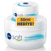 Nivea Soft 50+300 ml Kavanoz Krem Set