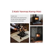 nivofire Soba Altı 3 kat- Yanmaz Soba Altlığı- Çok Amaçlı Yanmaz Mat 50x100cm