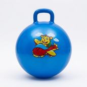 Nk Spor 55 cm Lacivert Zıp Zıp Pilates Topu - Tutma Saplı Zıplama Topu - Çocuk ve Yetişkin Için Kondisyon Topu-Kulplu Egzersiz ve Oyun Topu (Anti-Burst)