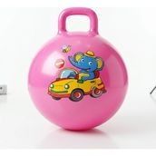 Nk Spor 55 cm Pembe Zıp Zıp Pilates Topu - Tutma Saplı Zıplama Topu - Çocuk ve Yetişkin Için Kondisyon Topu-Kulplu Egzersiz ve Oyun Topu (Anti-Burst)