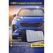 NKT GROUP Anti-Uv Oto Güneşlik 120 x 60 cm Tüm Araçlarla Uyumlu Katlanabilir Özellikli