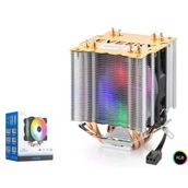 NODAR ND-2604 CPU İşlemci Kule Tipi Soğutucu 500 Serisi Çift Fanlı 4 Bakır Borulu RGB - Siyah