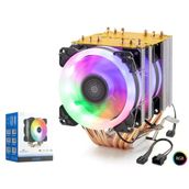 NODAR ND-2606 CPU İşlemci Kule Tipi Soğutucu 600 Serisi Çift Fanlı 6 Bakır Borulu RGB