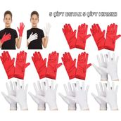 Norino Çocuk Gösteri Eldiven Seti – 5 Çift Beyaz 5 Çift Kırmızı