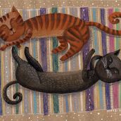 Nova Puzzle 1000 Parça Uykudaki İki Kedi Puzzle - Sofya Saburova