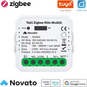Novato Zigbee Kuru Kontak (No-Nc ) AC - DC Akıllı Röle ( Tuya ,Smart Life, eWelink Uyumlu )