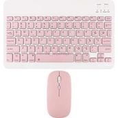 Novstrap Apple iPad 7. 8. 9. Nesil 10.2 inç Uyumlu Pembe Bluetooth Klavye-Mouse