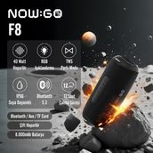 NowGo F8 40 W RGB Taşınabilir Kablosuz Siyah Bluetooth Hoparlör