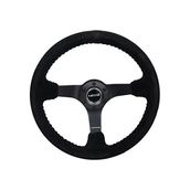 Nrg RST-036MB-S-BK 350 mm 3 Inç Derin Çanak Süet Kavrama Mat Siyah Kollu Direksiyon Simidi