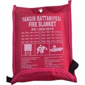 Nsc 100X100 Yangın Battaniyesi 1 kg Yanmaz Özellikli Pratik Güvenlik Ekipmanı Türkiye Menşeli