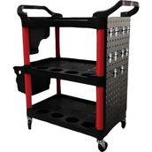 Nt Tools NTTC02 Aksesuarlı 3 Raflı Plastik Takım Taşıma Arabası Ergonomik Sap ve Dayanıklı Tasarım
