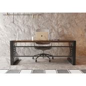 Ntconcept Alfa Koyu Ceviz Renk Masif Ağaç Ofis ve Çalışma Masası - Ebat Seçenekli - 85x200 cm - Açık Ceviz
