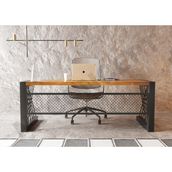 Ntconcept Alfa Masif Ağaç Ofis ve Çalışma Masası - Ebat Seçenekli - 75x240 cm - Açık Ceviz