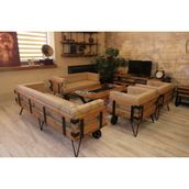 Ntconcept Doğal Ahşap Koltuk Takımı 3+2+1+1