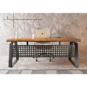 Ntconcept Lesha Masif Ağaç Ofis ve Çalışma Masası - Ebat Seçenekli - 85x150 cm - Açık Ceviz
