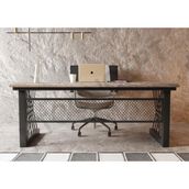 Ntconcept Onix M2 Masif Ağaç Ofis ve Çalışma Masası - Ebat Seçenekli - 100x220 cm - Açık Ceviz
