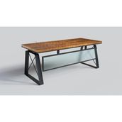 Ntconcept San Masif Ağaç Ofis ve Çalışma Masası - Ebat Seçenekli - 100x260 cm - Açık Ceviz