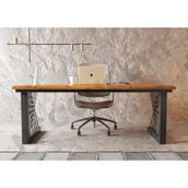 Ntconcept Tron Masif Ağaç Ofis ve Çalışma Masası - Ebat Seçenekli - 75x230 cm - Açık Ceviz