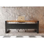 Ntconcept Vena Masif Ağaç Ofis ve Çalışma Masası - Ebat Seçenekli - 85x240 cm - Açık Ceviz