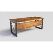 Ntconcept Win Masif Ağaç Ofis ve Çalışma Masası - Ebat Seçenekli - 85x150 cm - Açık Ceviz