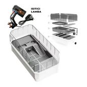 Nubios Filtreli + Isıtma Lambalı Kaplumbağa Bahçesi Beyaz 46X23,5X24