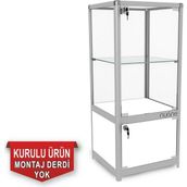 Nurline - Camlı Vitrin - Cam Dolap - Camlı Koleksiyon Vitrini - Teşhir Vitrini - Kupa Dolabı (Kurulu ve Kullanıma Hazır Gönderilmektedir.) - 9540D