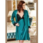 Nurteks 5344 Bordo Kimono Gecelik Takım