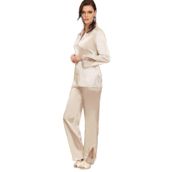 Nurteks 5689 Ekru Saten Pijama Takım