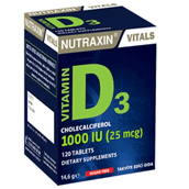 Nutraxin Vitamin D3 1000 IU İçeren 120 Tablet