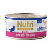 Nutri Feline Kitten Tavuk Etli ve Ton Balıklı Tahılsız 70 gr Yavru Kedi Konservesi