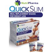 NUTRIPHARMA Quick Slim Öğün Yerine Geçen Shake - 30 Saşe Öğün Tozu - Karamel Latte Aromalı - Protein Shakes