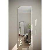 Nysamo 120 cm Beyaz Çapraz Oval Duvar Aynası