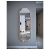 Nysamo 120 cm Ceviz Altıgen Duvar Aynası