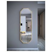 Nysamo 120 cm Safir Meşe Altıgen Duvar Aynası