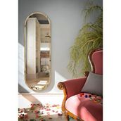 Nysamo 150 cm Safir Meşe Oval Duvar Aynası