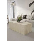 OBİ Atölye BLOK Orta Sehpa 110x50 cm İskandinav Stili Küp Sehpa Traverten Desenli