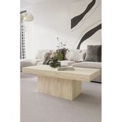 OBİ Atölye VOLKA-LONG Orta Sehpa 110x50 cm İskandinav Stili Küp Sehpa Traverten Desenli