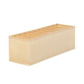 Ocean Home Textile 11x41.5x12 cm 10 Bölmeli Bej Balıksırtı Çekmece Düzenleyici