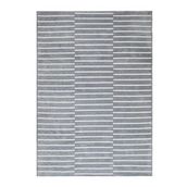 Ocean Home Textile 120x180 cm Gri Renk Çizgi Desenli Şönil Halı Kilim