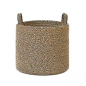 Ocean Home Textile 26x22 cm Siyah Kırçıllı Jüt Halat Sepet