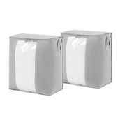 Ocean Home Textile 45x30x50 cm 2'li PVC Pencereli Gri Renk Kapitone Hurç Set