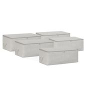 Ocean Home Textile 52x28x21 cm 5'li Orta Boy Gri Balıksırtı Hurç Set